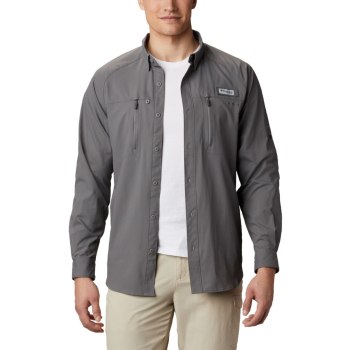 Columbia Muške Košulje - PFG Terminal Tackle Long Sleeve Woven Sive | KMTQ-23948